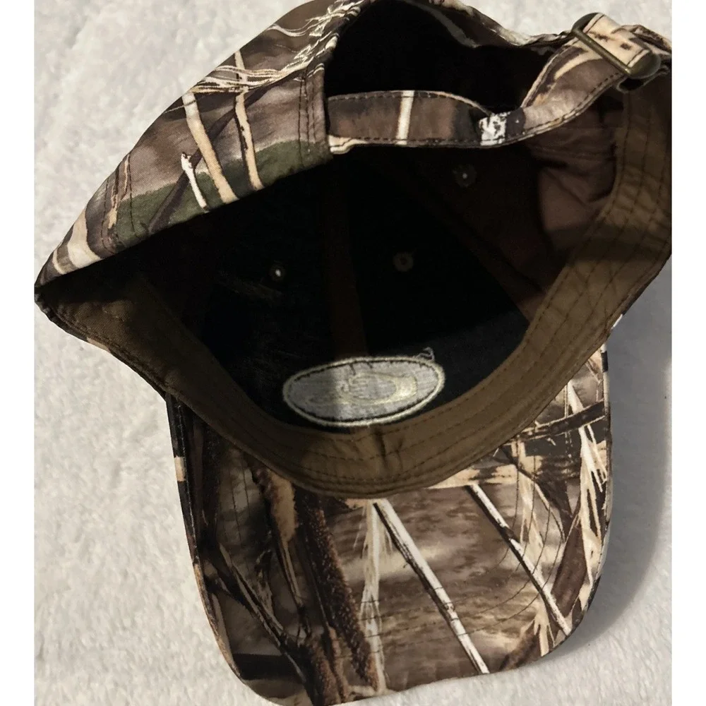Drake Waterfowl Hat Cap Strap Back Mens One Size Brown Camo Embroidered Hunting‎